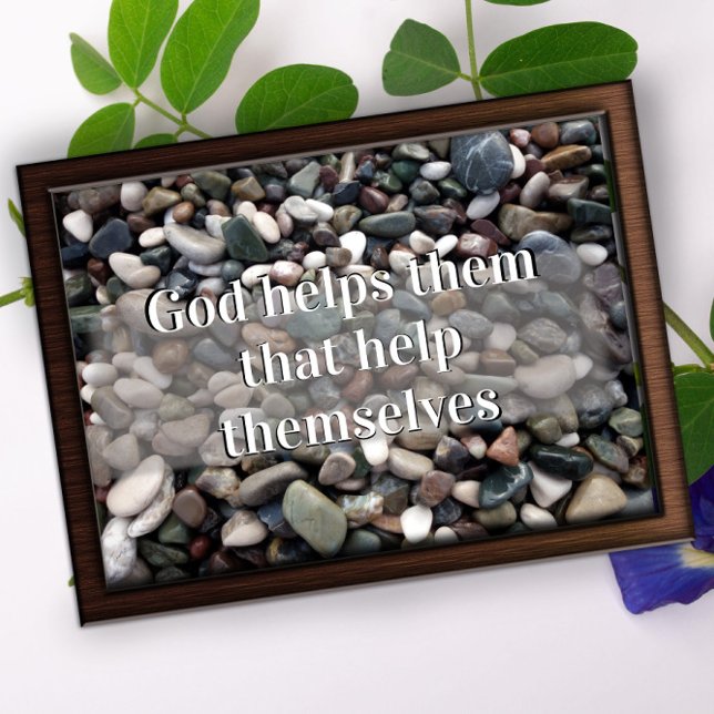 Poster Dieu les aide qui aident à l'affiche de motivation (Créateur téléchargé)