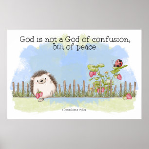 Poster Dieu n'est pas un Dieu de confusion mais de paix