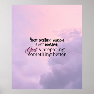 Poster Dieu prépare.... Typographie chrétienne