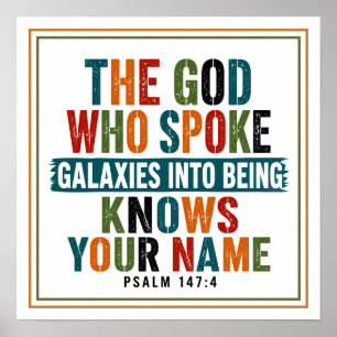 Poster Dieu qui a parlé des galaxies dans l'existence con
