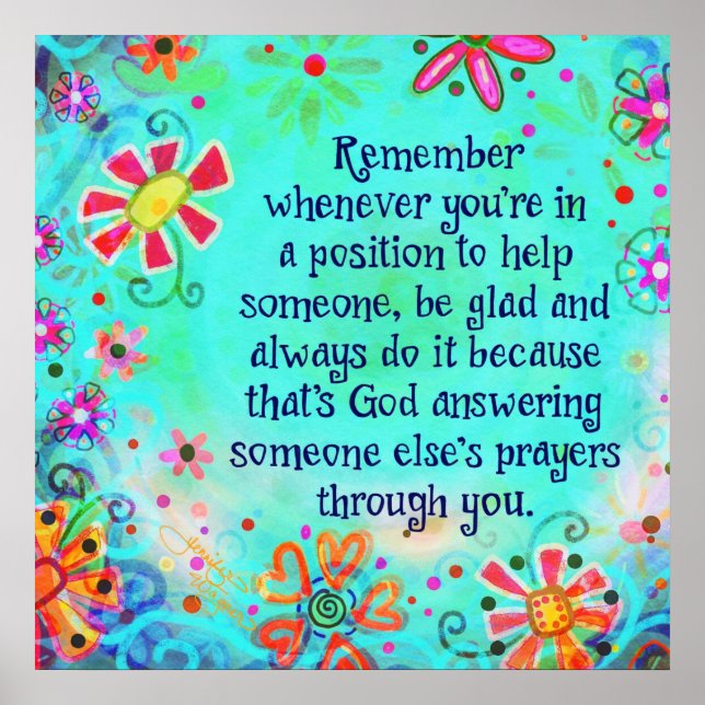 Poster Dieu Répond Aux Prières Par Vous (Devant)