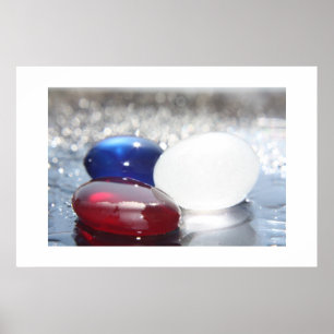 Poster Dieu sauve la reine en verre de mer