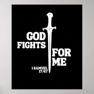 Poster Dieu se bat pour moi - 1 Samuel 17:47