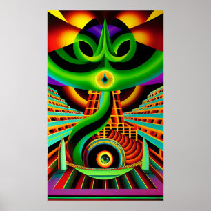 Poster Dieu serpent méso-américain