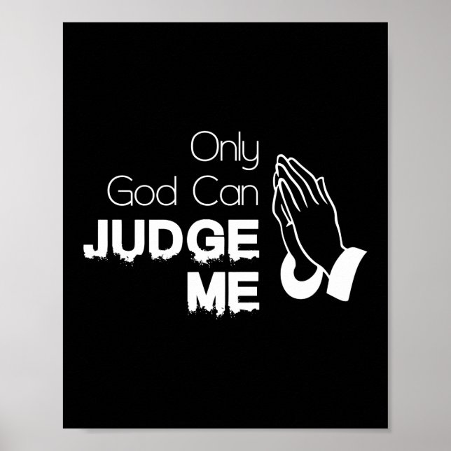 Poster Dieu seul peut me juger Jésus Foi (Devant)