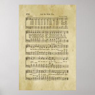 Poster Dieu soit avec vous musique de feuille de Gospel