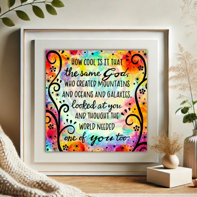 Poster Dieu unique et inspirateur Besoin de l'un de vous (Créateur téléchargé)