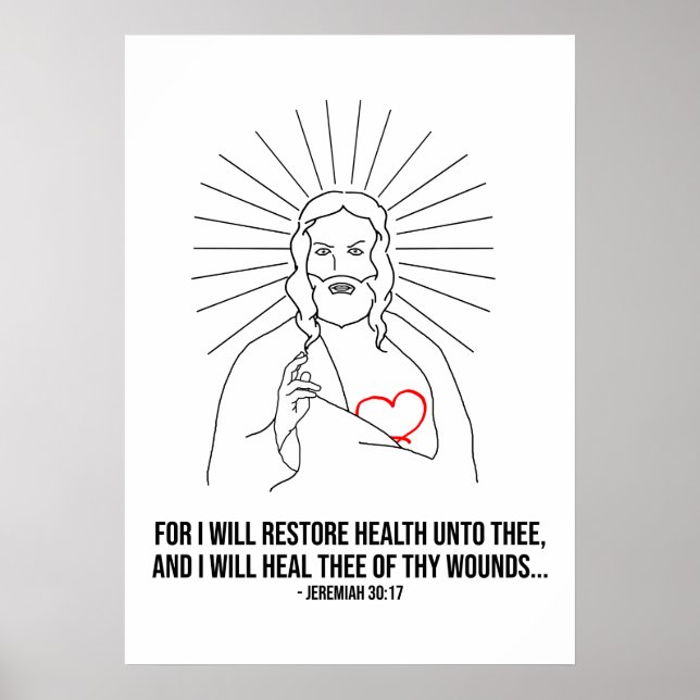 Poster Dieu Vous Bénisse Et Vous Sauve. Car je rétablirai (Devant)