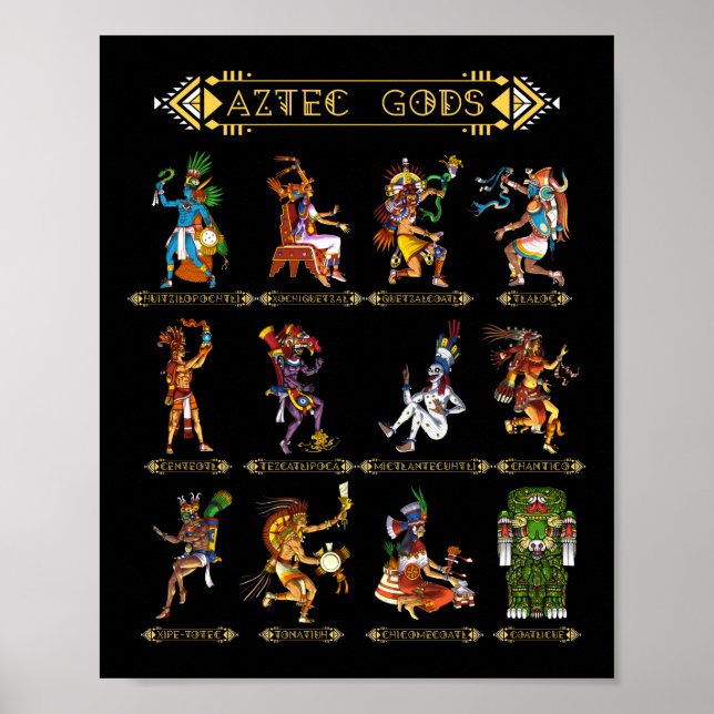 Poster Dieux aztèques (Devant)