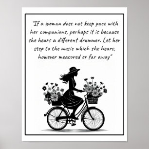 Poster Différent batteur — citation de femme