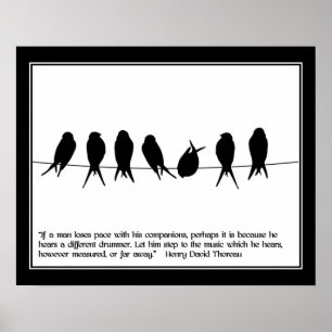 Poster "Different Drummer" Thoreau Quote