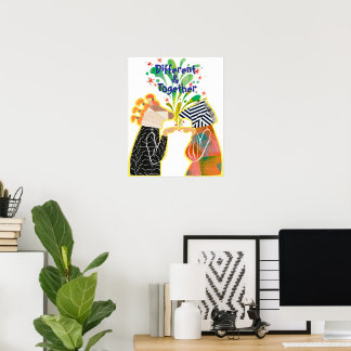 Poster Différent & Ensemble --Affiche du Mois de la Fiert