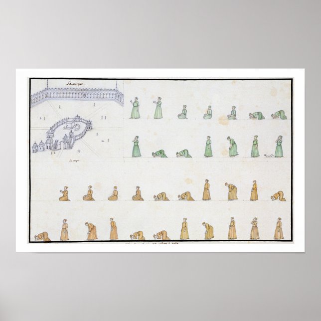 Poster Différentes positions du Corps pendant la prière d (Devant)