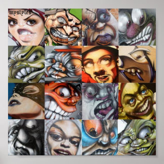 Poster différents styles de caractères