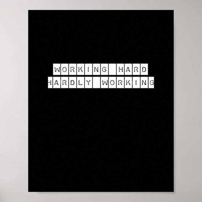 Poster Difficile à travailler - Vibes de travail (Devant)