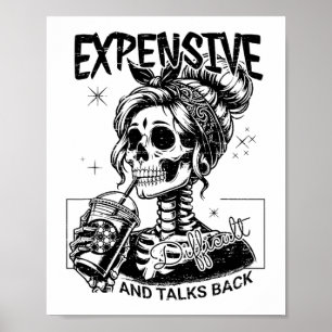 Poster Difficulté Coûteuse Et Parle En Retour Fête Des Mè