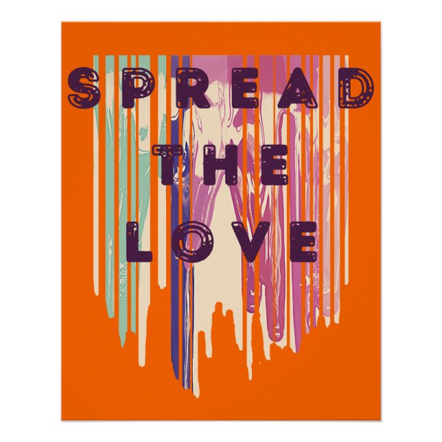 Poster Diffuser L'Amour Fondu Couleurs Citations Positive (Devant)