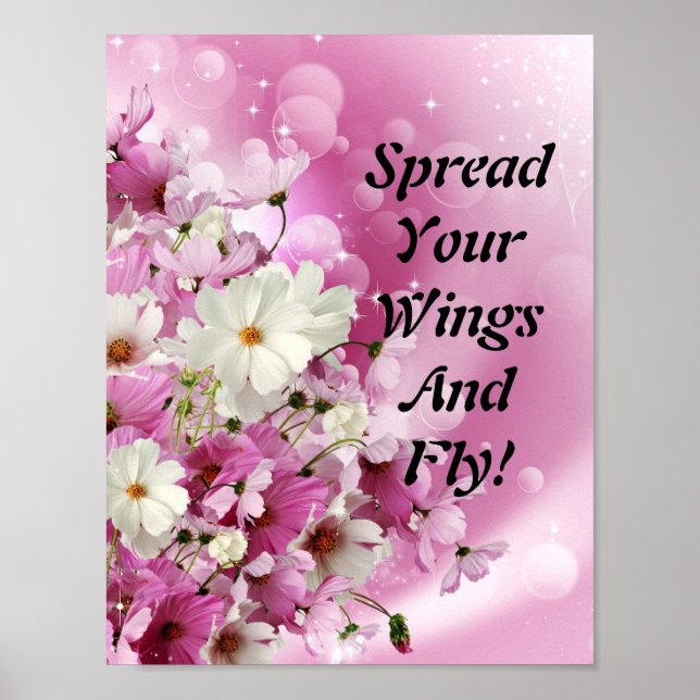 Poster Diffuser vos ailes et l'affiche de vol (Devant)