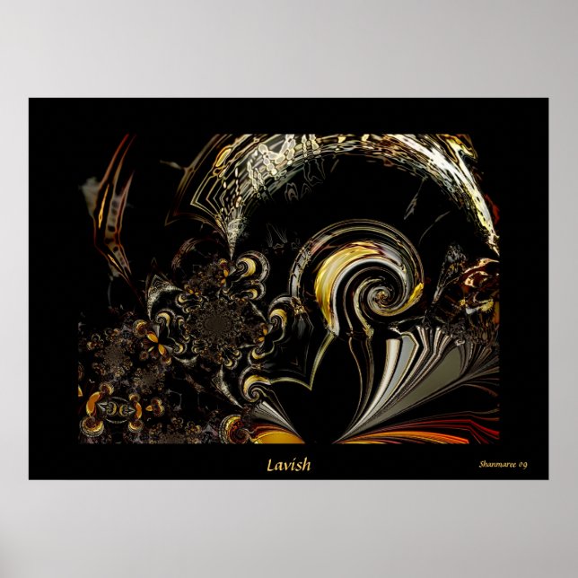 Poster Digital Abstract Art Lavish (Front)