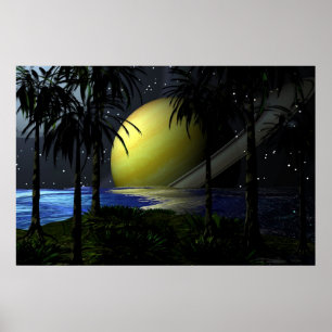 Poster Digital Saturn Space