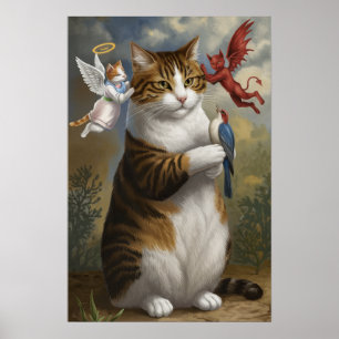 Poster Dilemme morale de chat