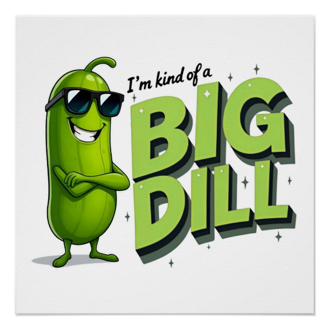 Poster Dill Pickles Amateurs Cadeau - Drôle Drôle Dessins (Devant)