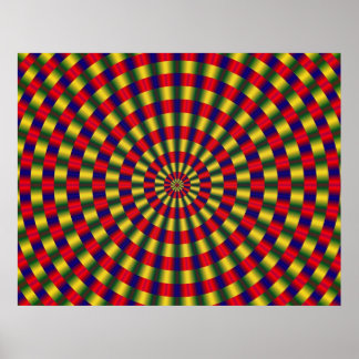 Poster d'illusion optique fractale