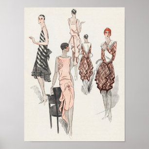 Poster d'illustration de mode vintage
