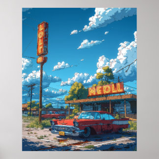 Poster d'illustration de style de dessin coloré | 