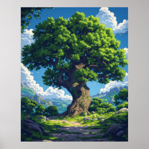 Poster d'illustration de style de dessin coloré - 