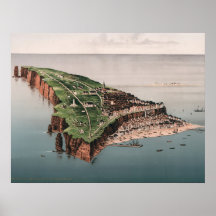 Poster d'illustration vintage Helgoland