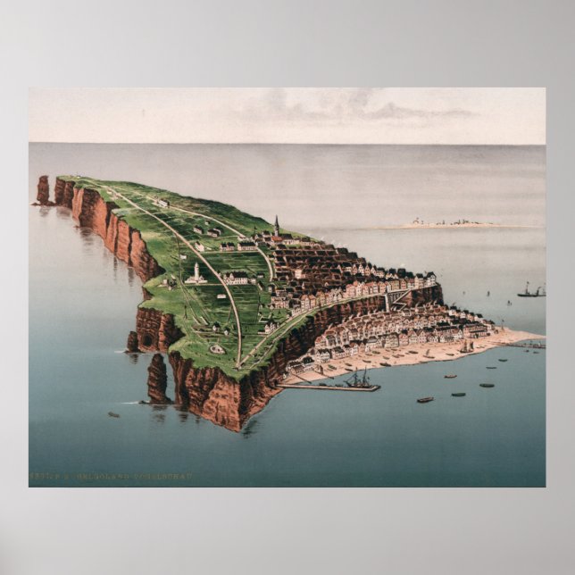 Poster d'illustration vintage Helgoland (Devant)