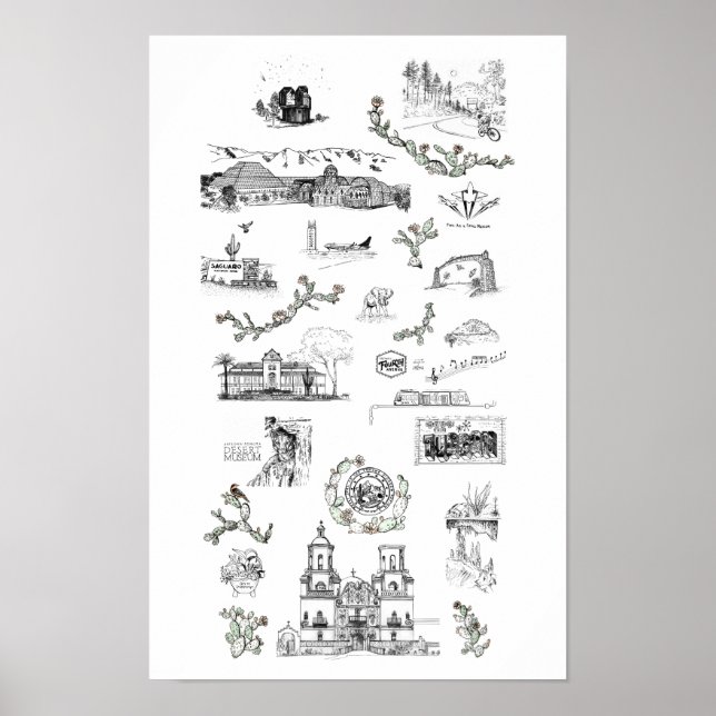 Poster d'illustrations : Tucson, Arizona (Devant)