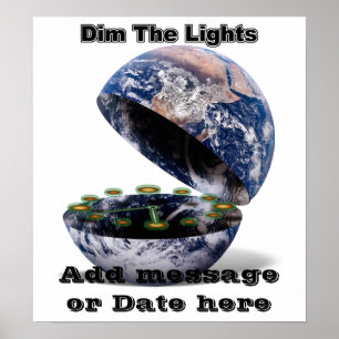Poster Dim Les Lumières Pour L'Heure De La Terre (Earth O