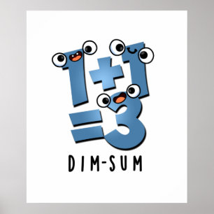 Poster Dim Sum Funny Math Food Pun