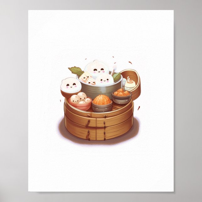 Poster Dim sum, thème nourriture (Devant)