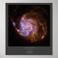 Poster d'image composite M101 Spiral Galaxy