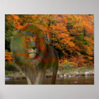 Poster d'Imaginaire de Lion Fall Foliage