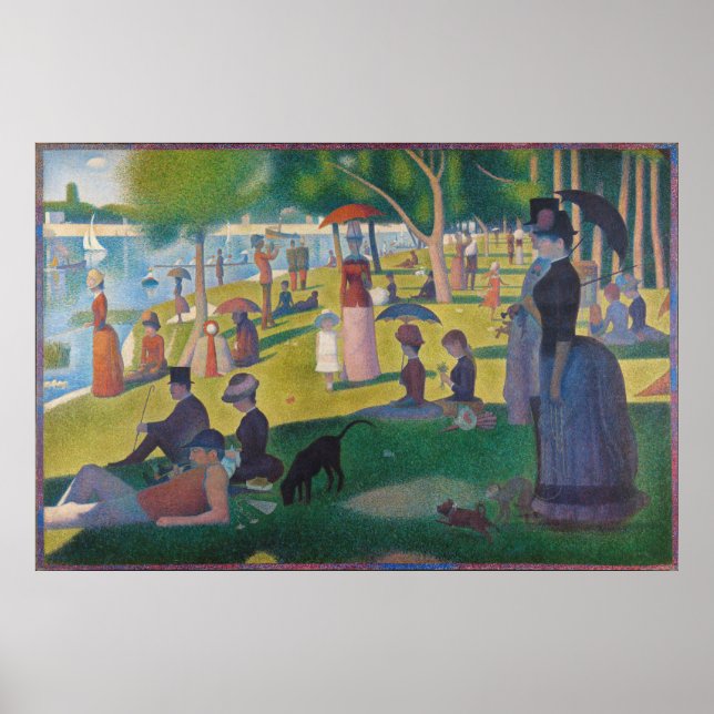 Poster Dimanche après-midi sur l'île de La Grande Jatte (Devant)