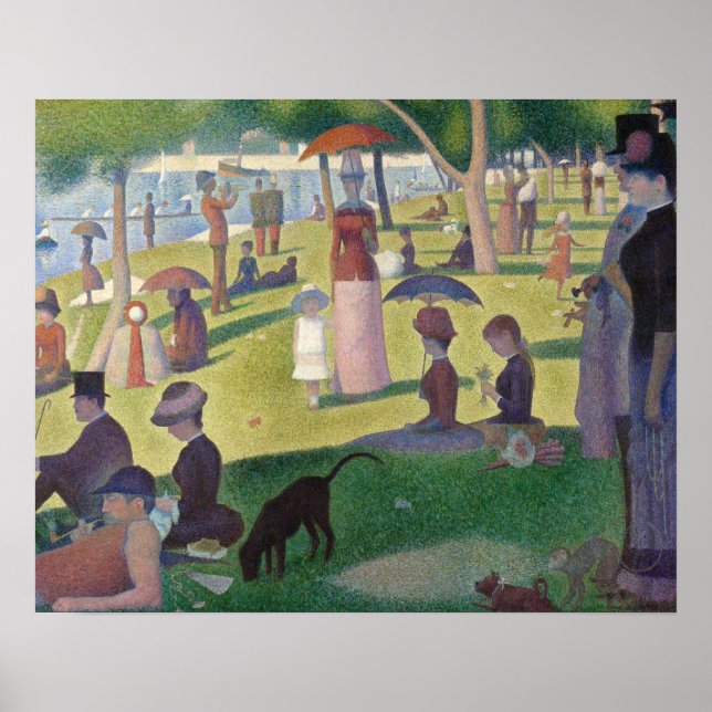 Poster Dimanche sur La Grande Jatte Seurat Peinture (Devant)