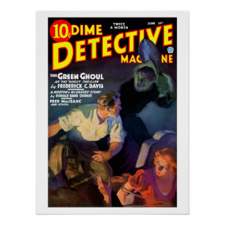 Poster Dime Detective Magazine (juin 1935)