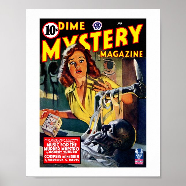 Poster Dime Mystery Magazine (Jan, 1943) (Devant)