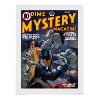 Poster Dime Mystery Magazine (mars 1941)