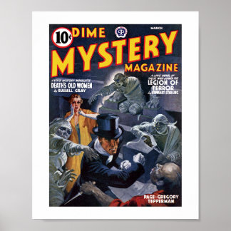 Poster Dime Mystery Magazine (mars 1941)