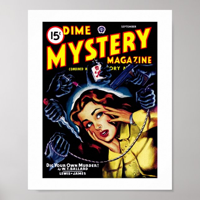 Poster Dime Mystery Magazine (sept., 1946) (Devant)