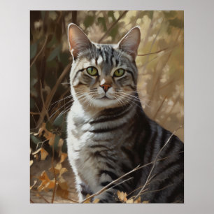 Poster d'impression American Shorthair Cat Art
