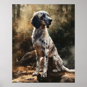 Poster d'impression anglais Setter Dog Art