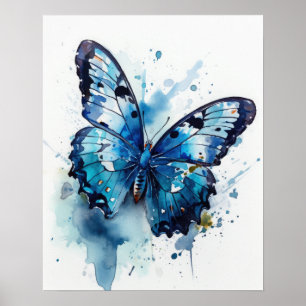 Poster d'impression Azure Butterfly Art