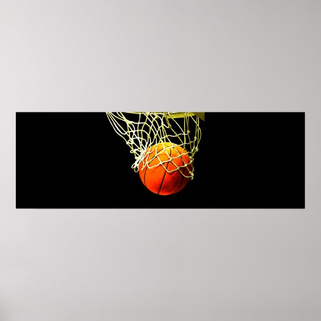 Poster d'impression Basketball & Net (Devant)