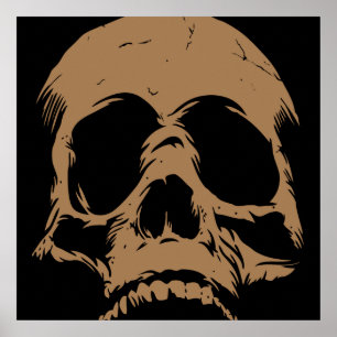 Poster d'impression Cool Remix de la tête de crâne